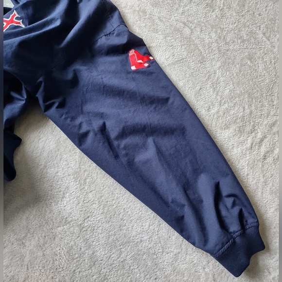Vintage Boston Red Sox NIKE Team MLB V- Neck Windbreaker Jacket Centre Swoosh M - Picture 8 of 11
